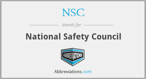 What is the abbreviation for national safety council?